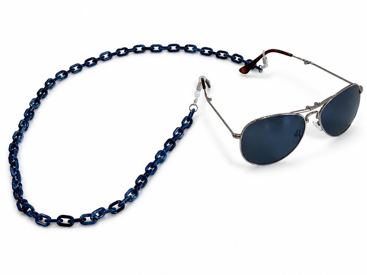 WS Glasses / Sunglass Chain - Blue & Silver - Hero