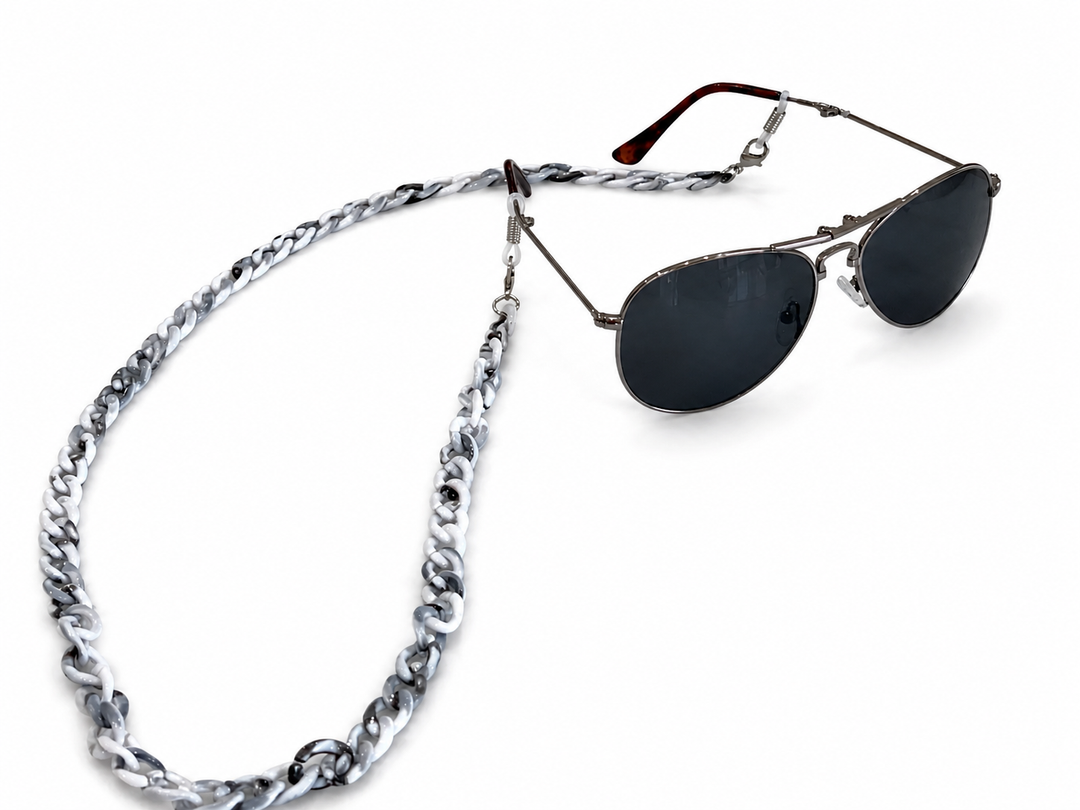 WS Glasses / Sunglass Chain - Grey and White - Hero