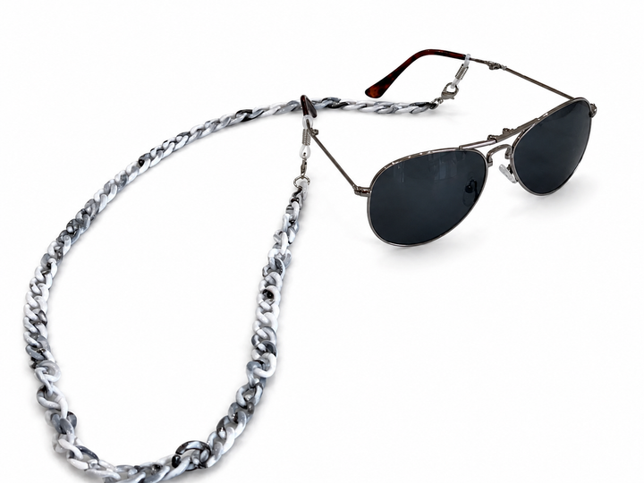 WS Glasses / Sunglass Chain - Grey and White - Hero