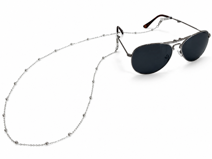 WS Glasses / Sunglasses/Mask Chain Metal - Silver - Hero