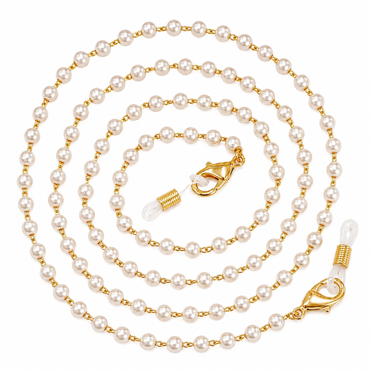 WS Glasses / Sunglasses Chain Pearl - Pearl Gold - Hero