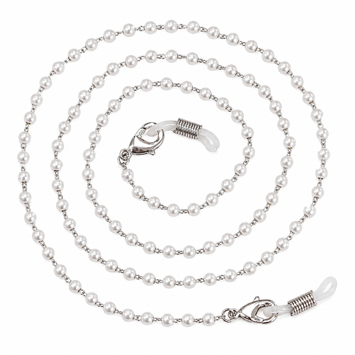 WS Glasses / Sunglasses Chain Pearl - Pearl & Silver - Hero