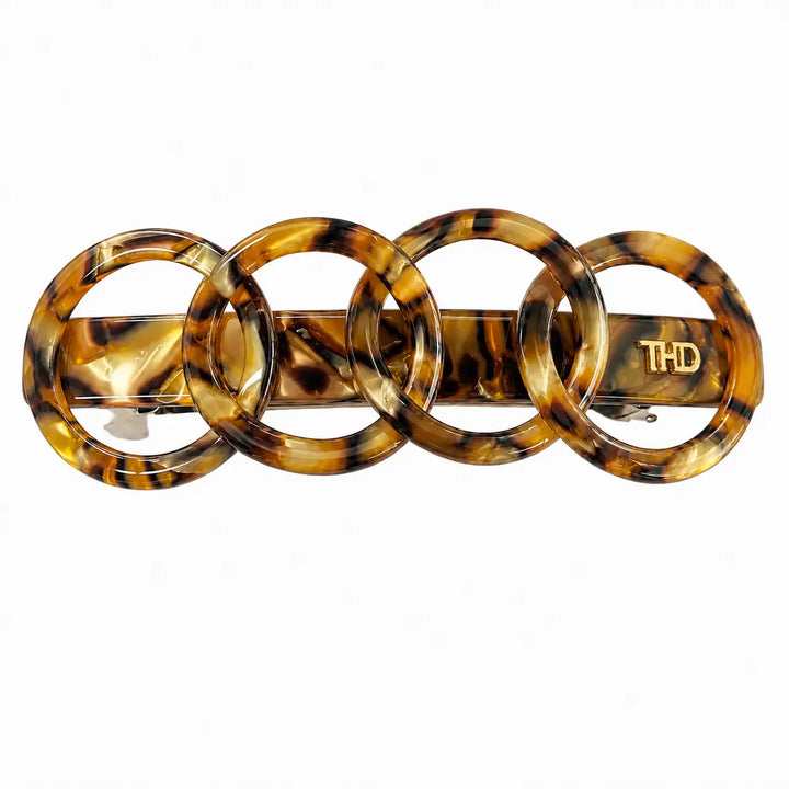 Acetate Rings Barrette Marble
