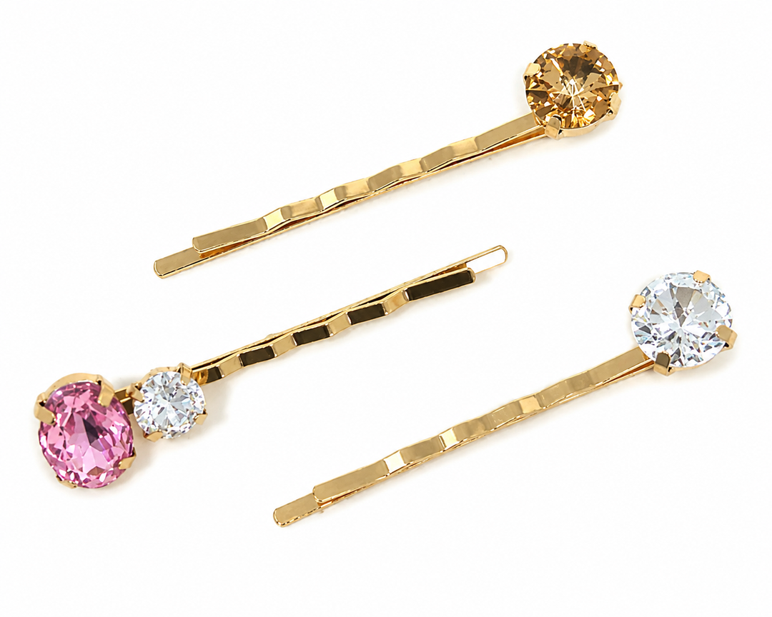 WS Hair Pins - Pink Gems