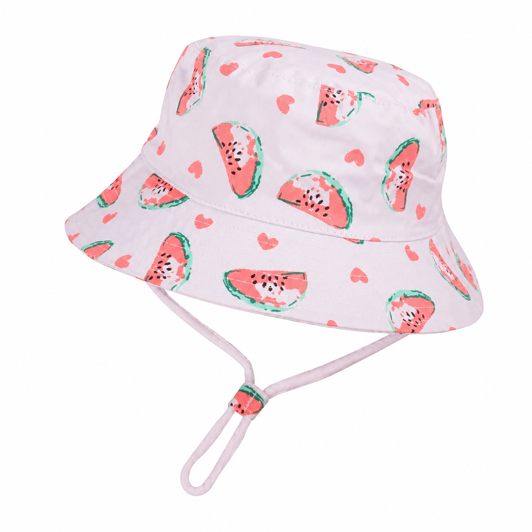 WS Hats - Kids Bucket Hat 5 - 8yrs - Watermelon - Hero