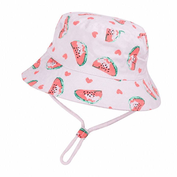 WS Hats - Kids Bucket Hat 5 - 8yrs - Watermelon - Hero