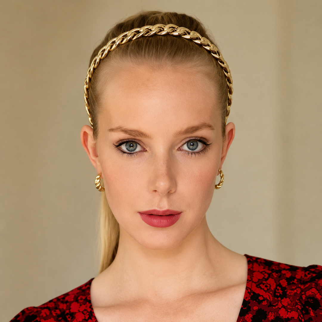 WS Headband - Chain - Gold - Image 2