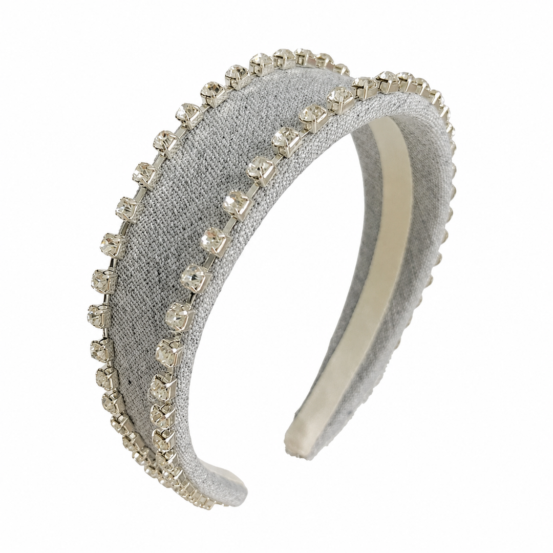 WS - Linen Crystals Statement Headband - Grace - Hero