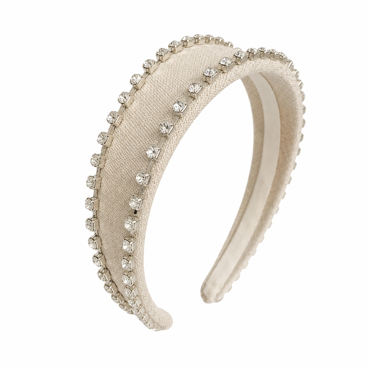 WS - Linen Crystals Statement Headband - Gwyneth - Hero