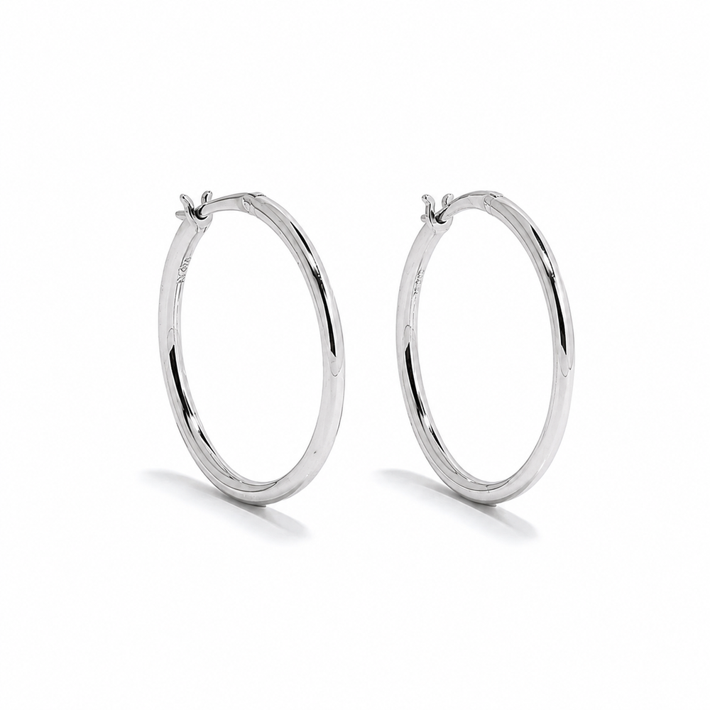 WS Hoop Earrings - Sterling Silver