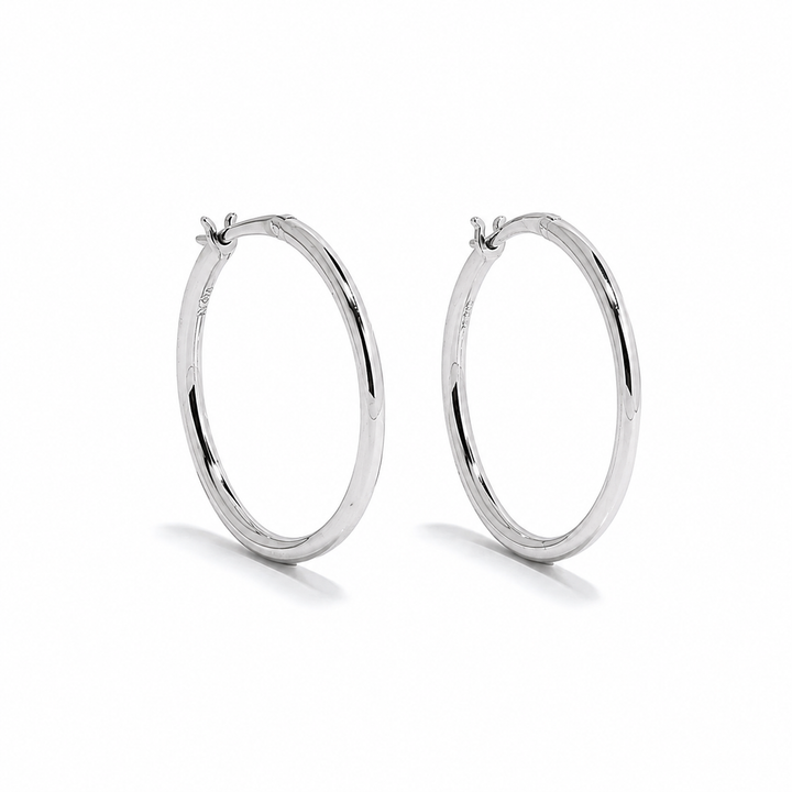 WS Hoop Earrings - Sterling Silver
