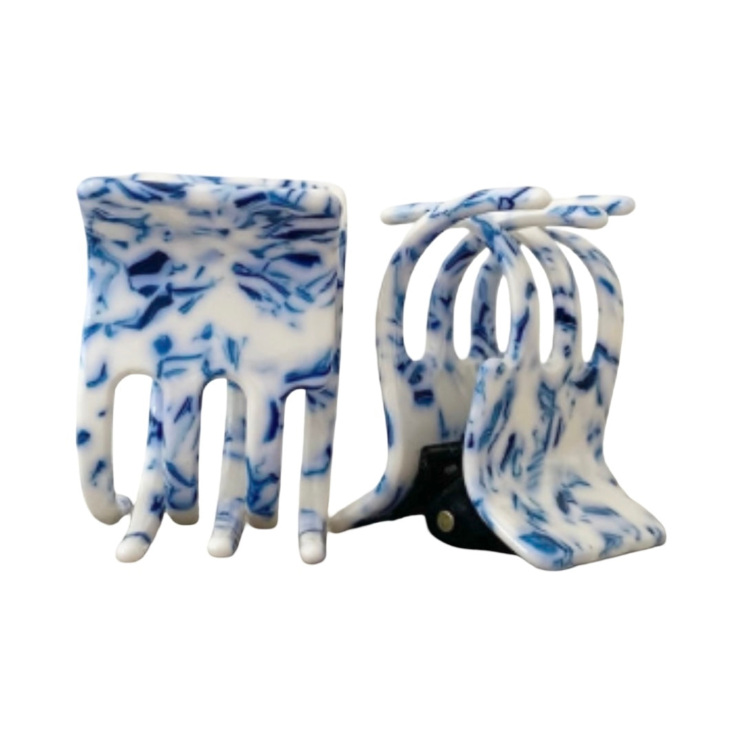 Acetate Square Hair Claw in Mykonos Tania Hird Designs