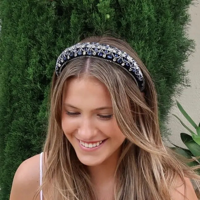 Headband Bling Nerida in Navy HairFlairAus by THD