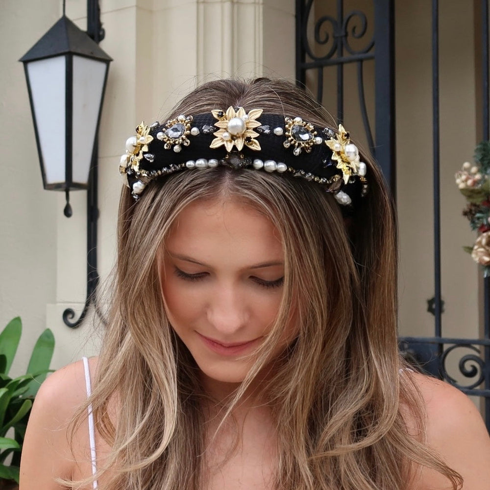 Sienna Bling headband in Black Tania Hird Designs