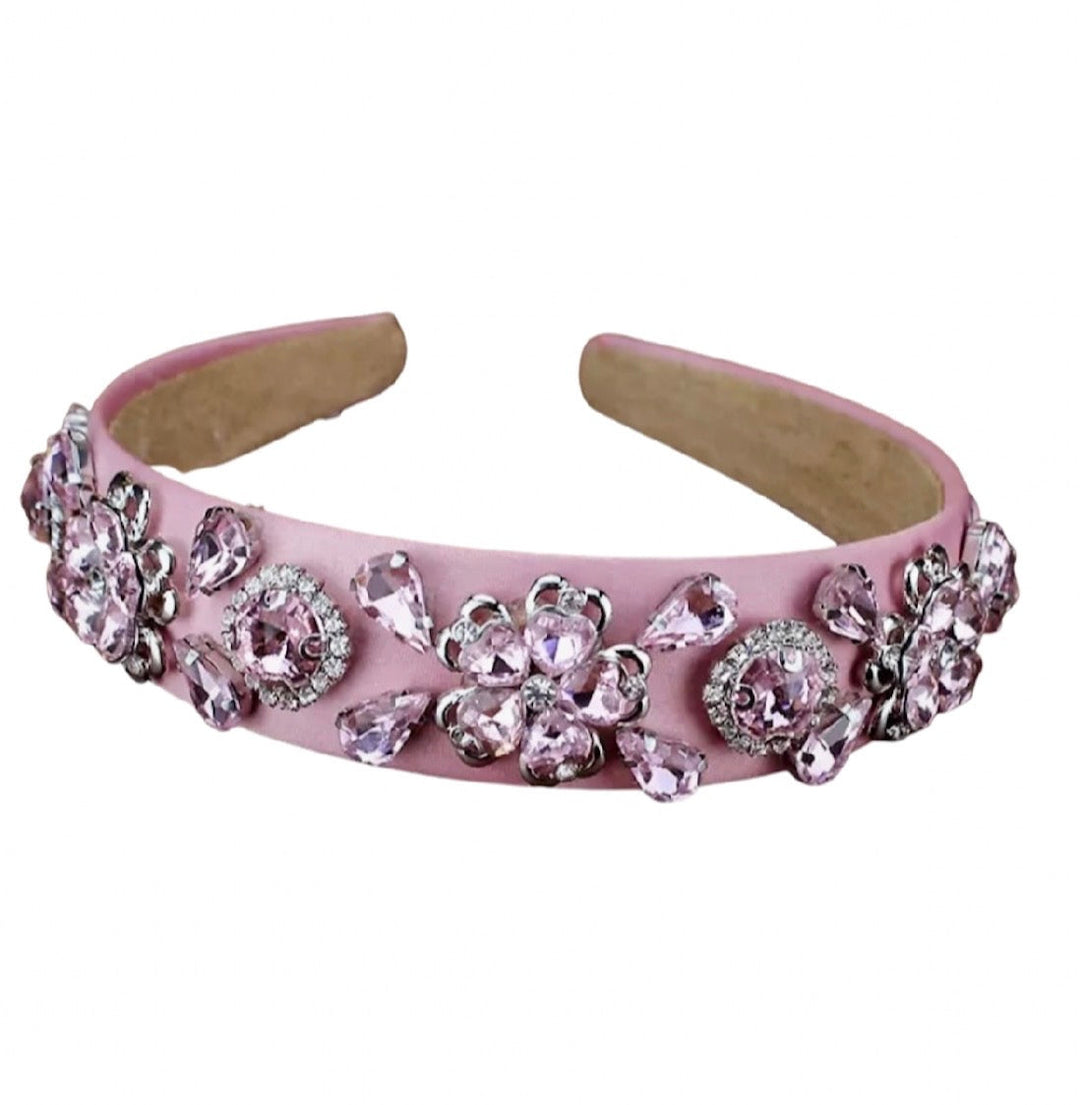 Pink Explosion Encrusted Bling Headband Tania Hird Designs