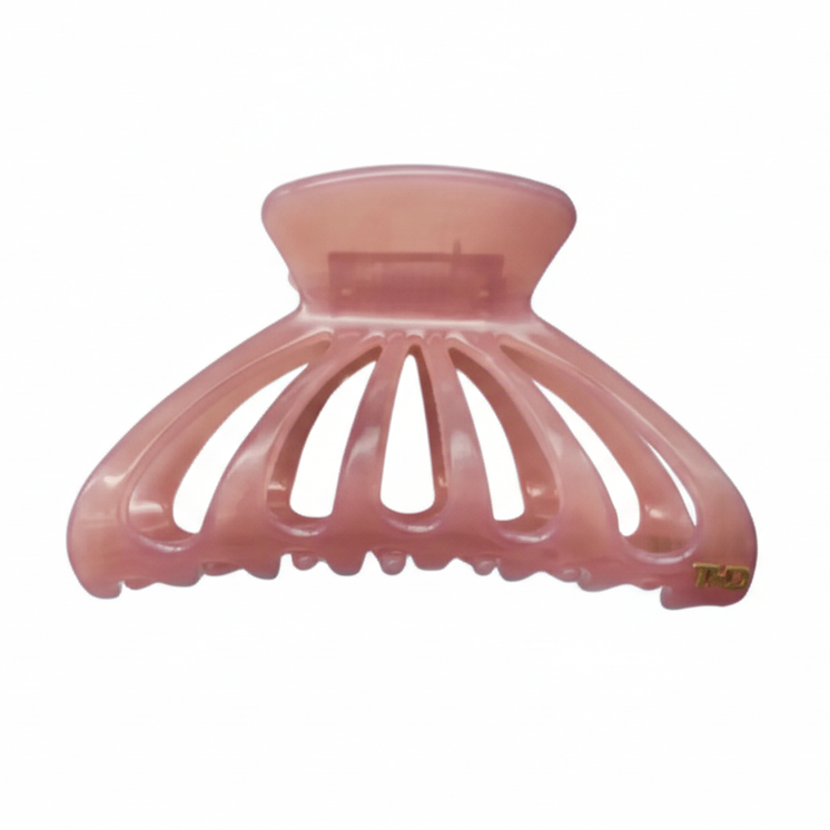 WS Acetate Large Cutout Hair claw - Crystal Rose Tania Hird Designs