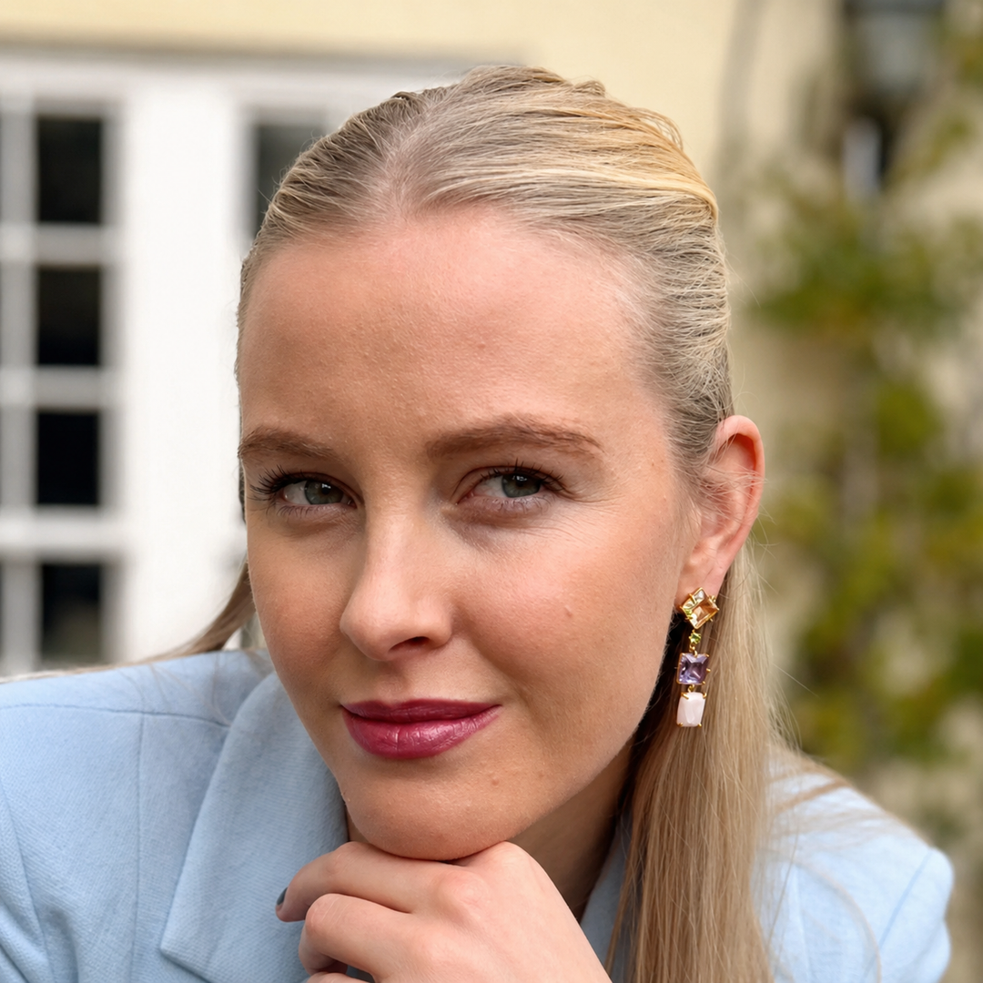 Jessica Crystal Earrings - Image 1