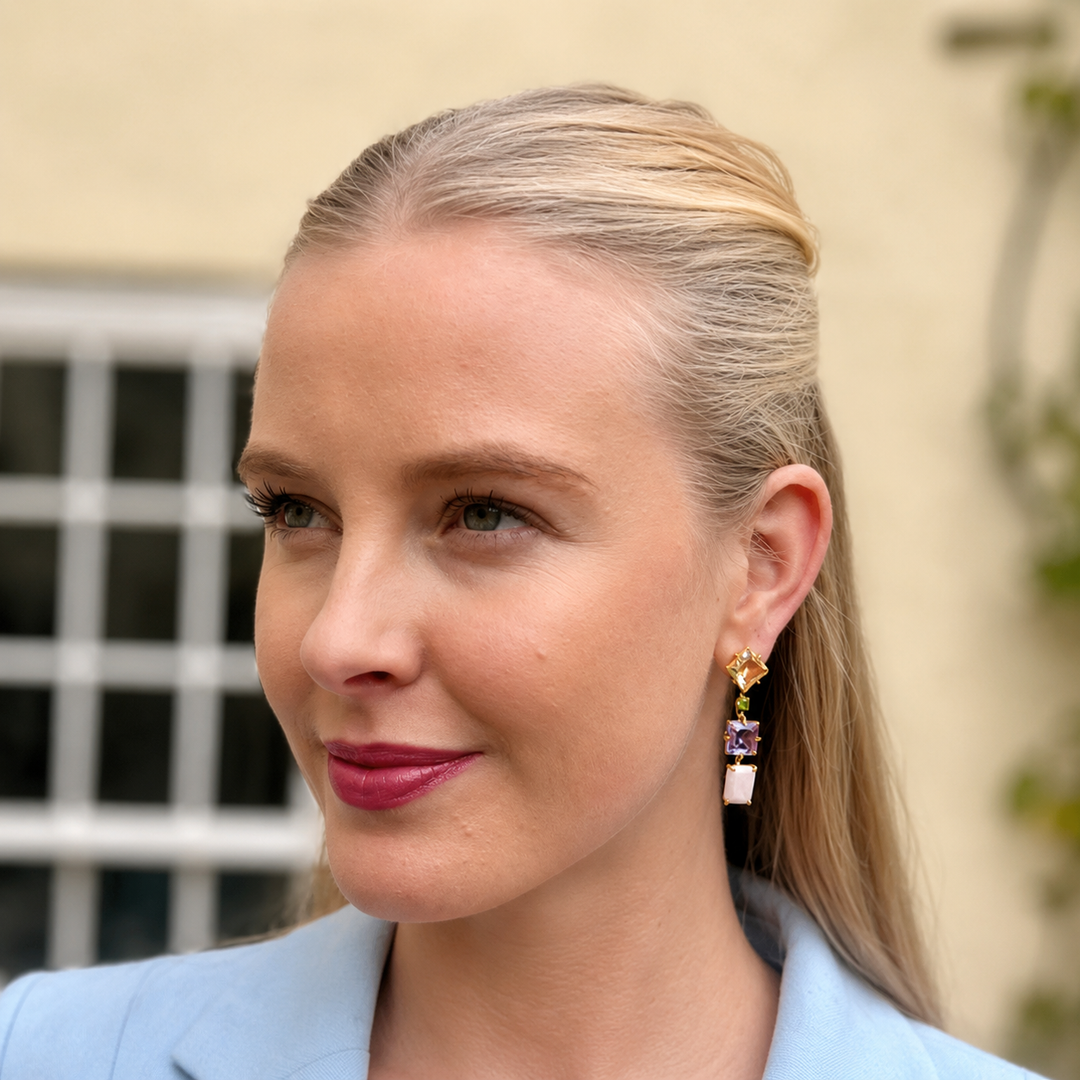Jessica Crystal Earrings - Image 2