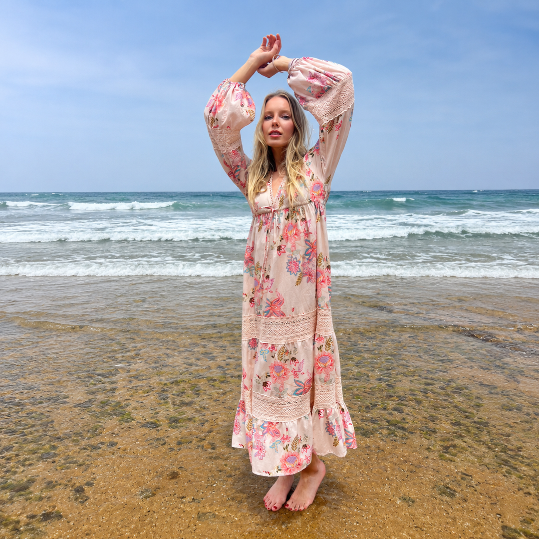 WS Josephine Lace Cotton Dress - Pink - Image 1