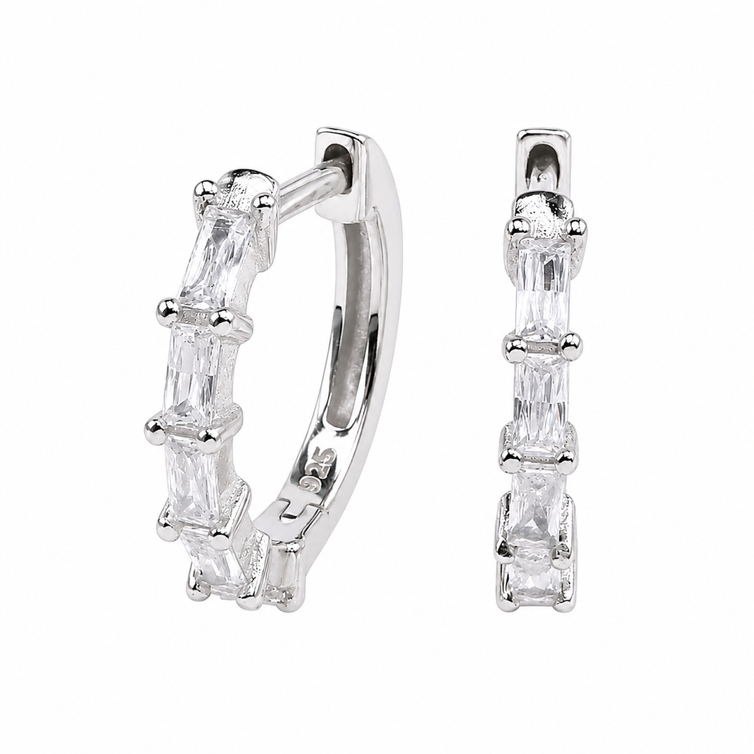 WS - Josie Huggie Earrings - Crystal Zirconias (Sterling Silver)