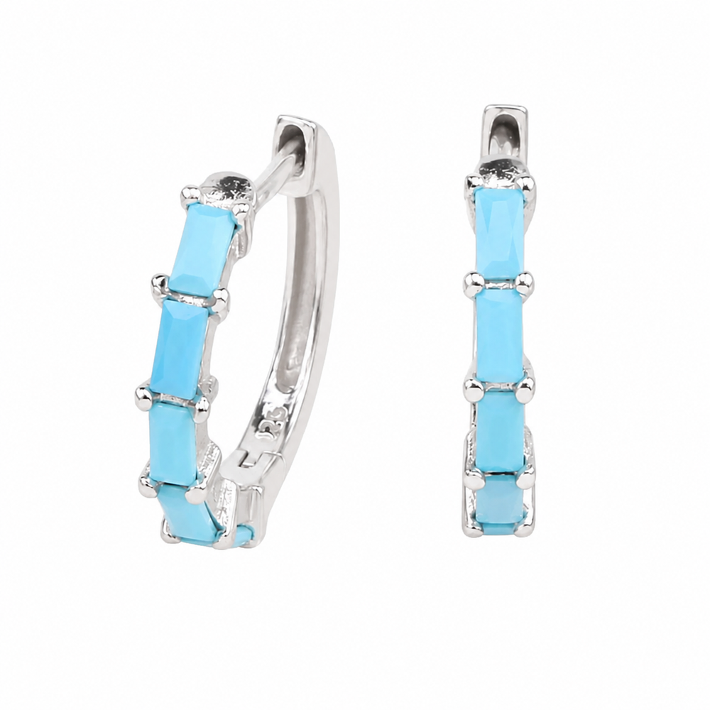 WS - Josie Huggie Earrings - Blue Zirconias (Sterling Silver)