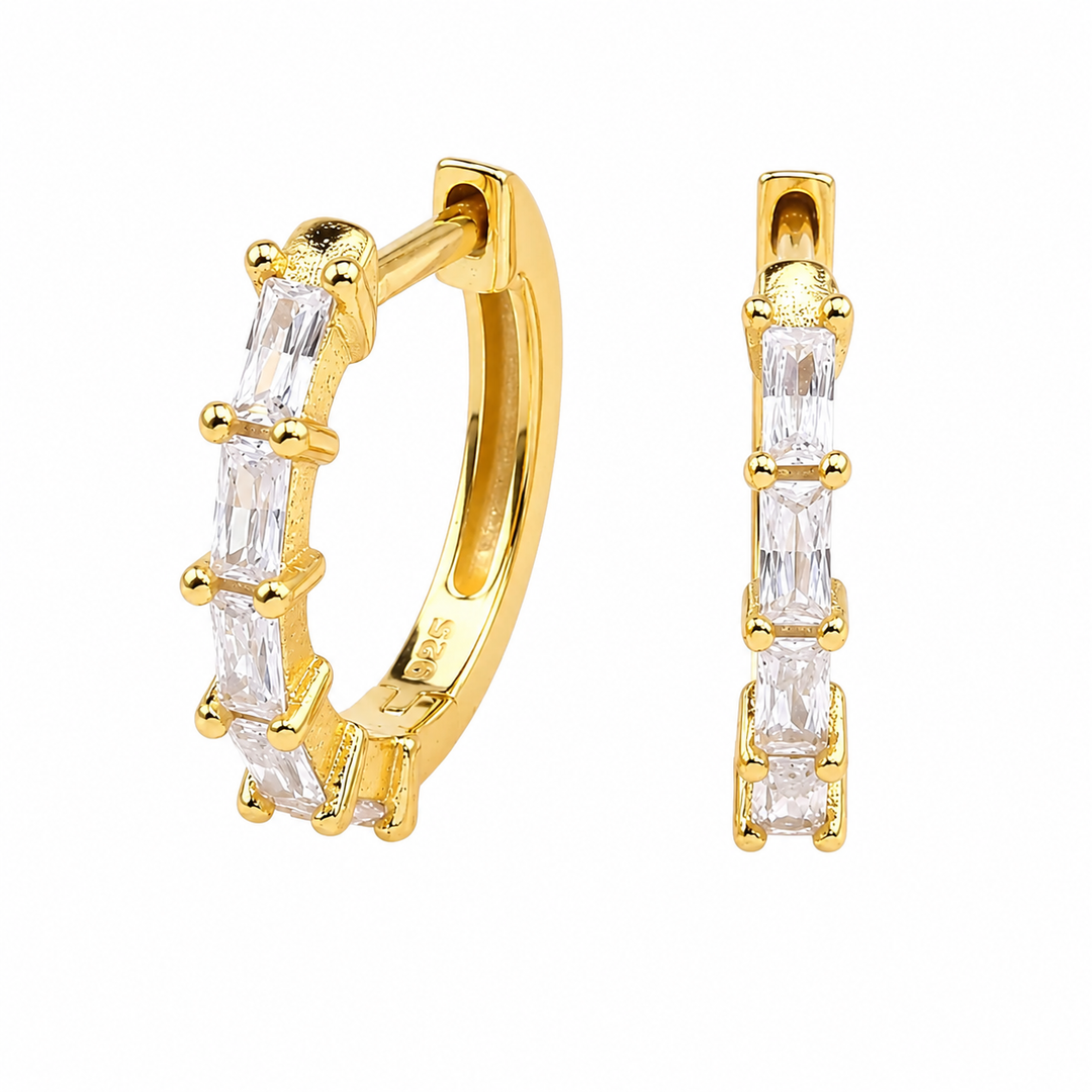 WS - Josie Huggie Earrings - Crystal Zirconias