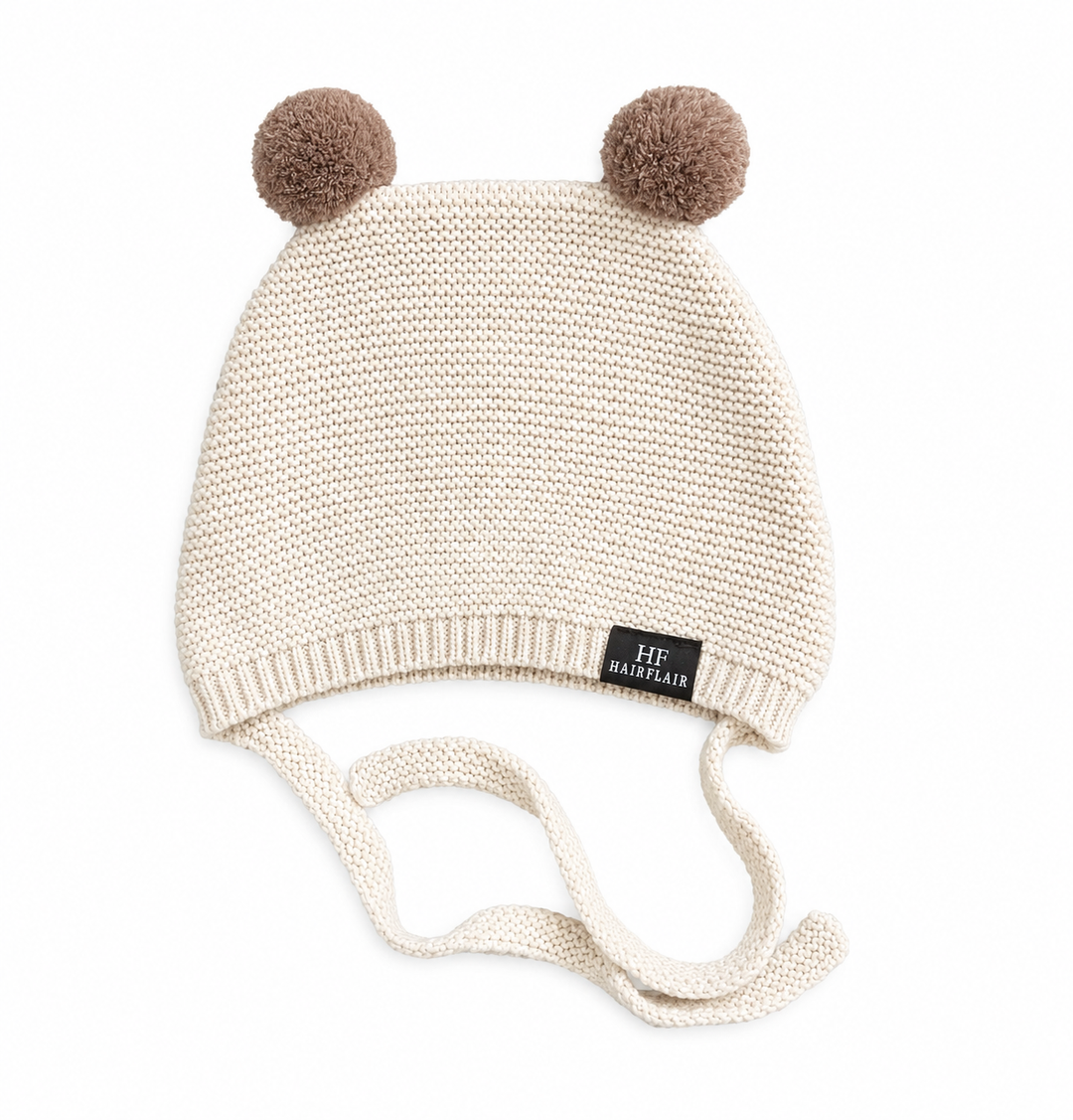 WS - Kids Beanie Knitted Oatmeal PP 6m - 3yr