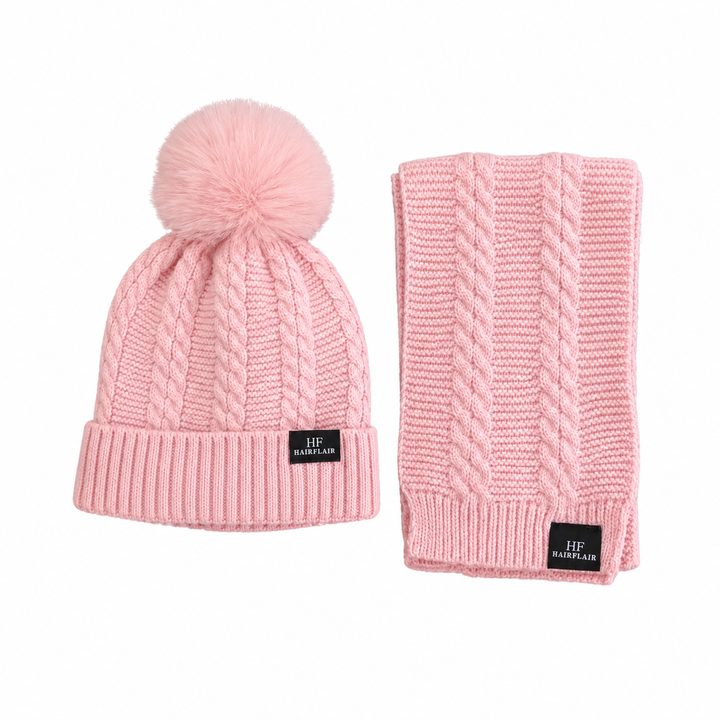 WS Kids Beanie & Scarf 1-4yr - Pink