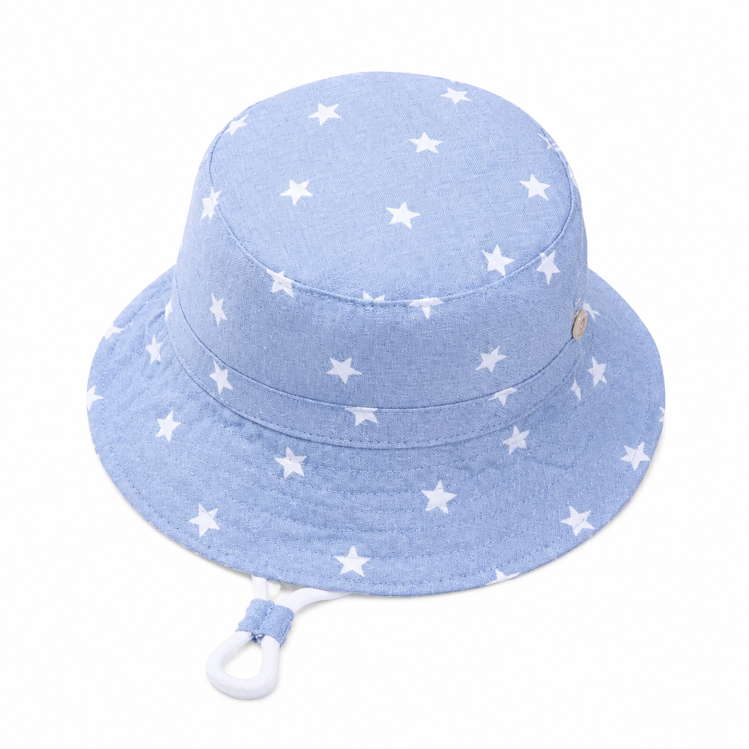 WS Hats - Kids Bucket Hat 6 - 12m - Blue Star - Hero