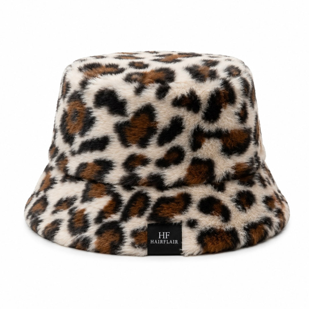 WS Kids Faux Fur Bucket Hat (5-10 Years) - Leopard - Hero