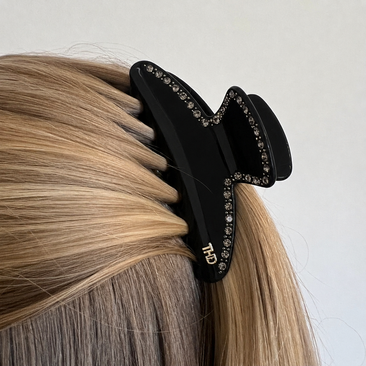 WS Mary Acetate Large Hairclaw - Black - Image 1