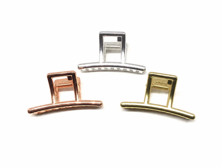 Mini Line Metal Hair Claw - 3 Pce
