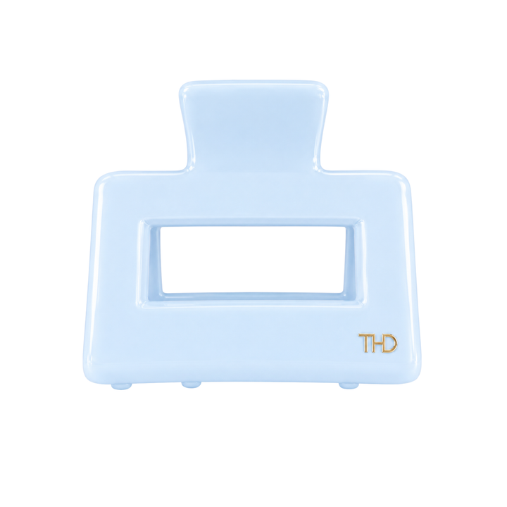 WS Medium Acetate Rectangular Hair Claw - Glacier Blue