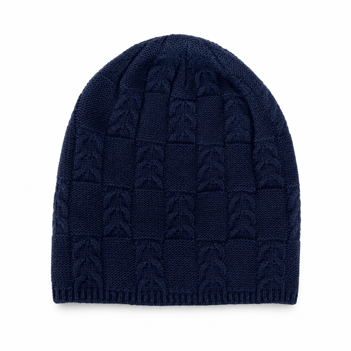 WS Mens Woolblend Beanie Slouch - Navy - Hero