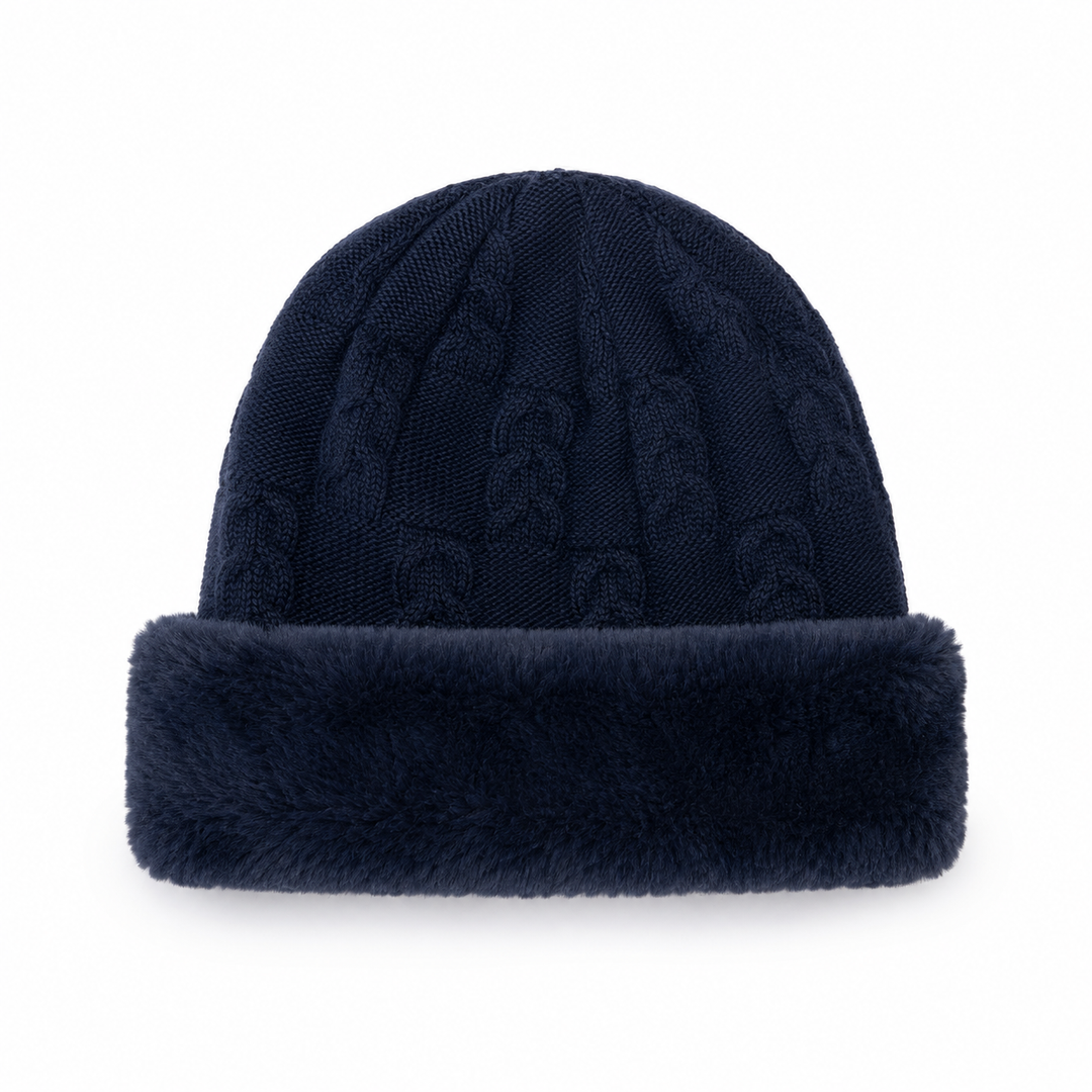WS Mens Woolblend Beanie Slouch - Navy - Image 1