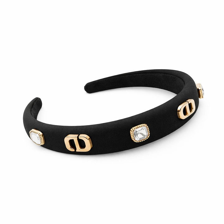 WS CD Metal Detail Headband - Black - Hero