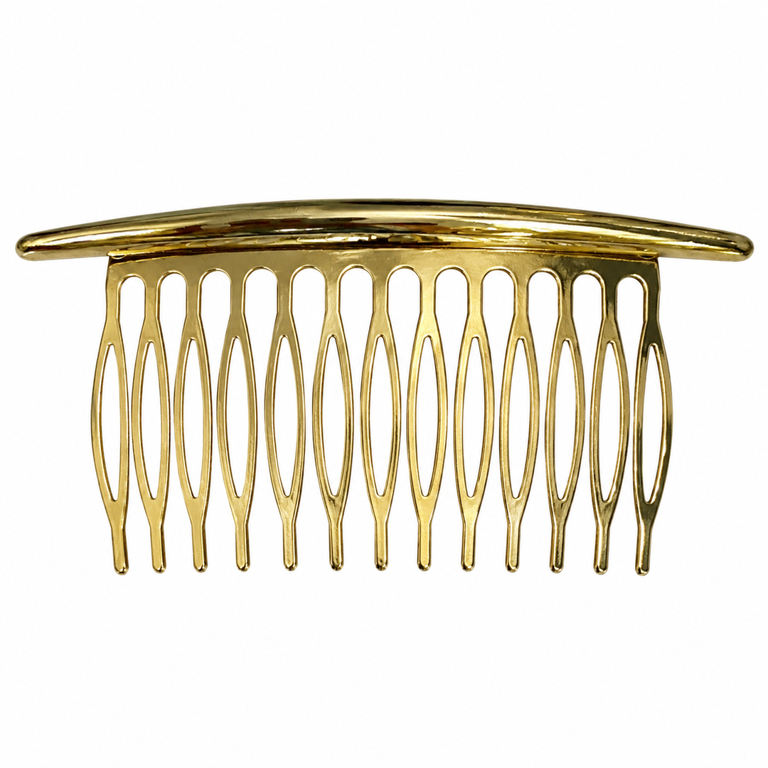 WS Metal Hair Comb - Gold