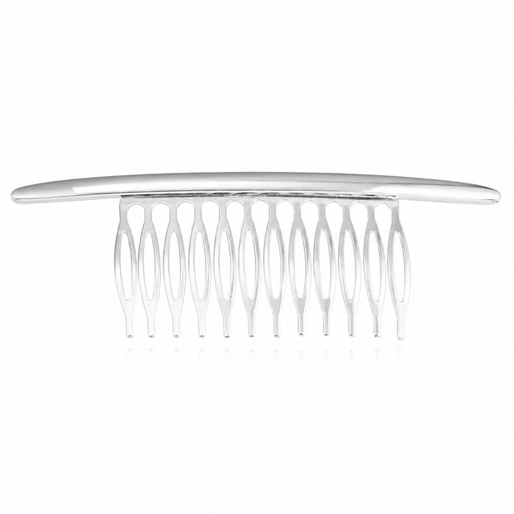 WS Metal Hair Comb - Silver