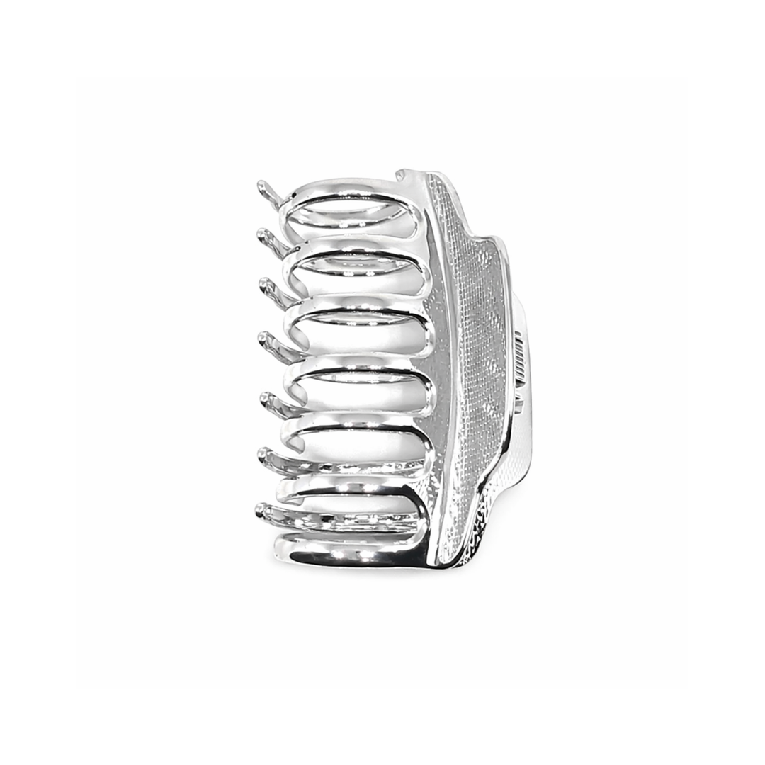 WS Oversized Metal Hair Claw - Silver - Hero