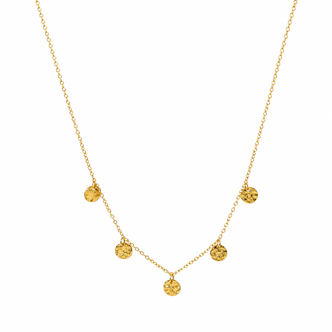 WS Mia Disk Necklace - Gold - Gold