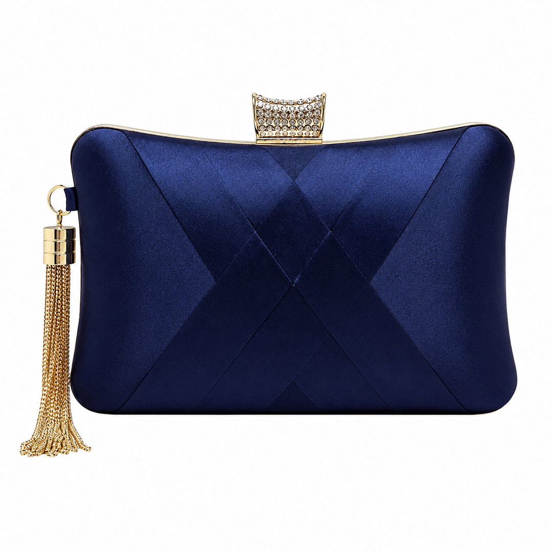 WS Satin Cross Bag - Navy - Hero