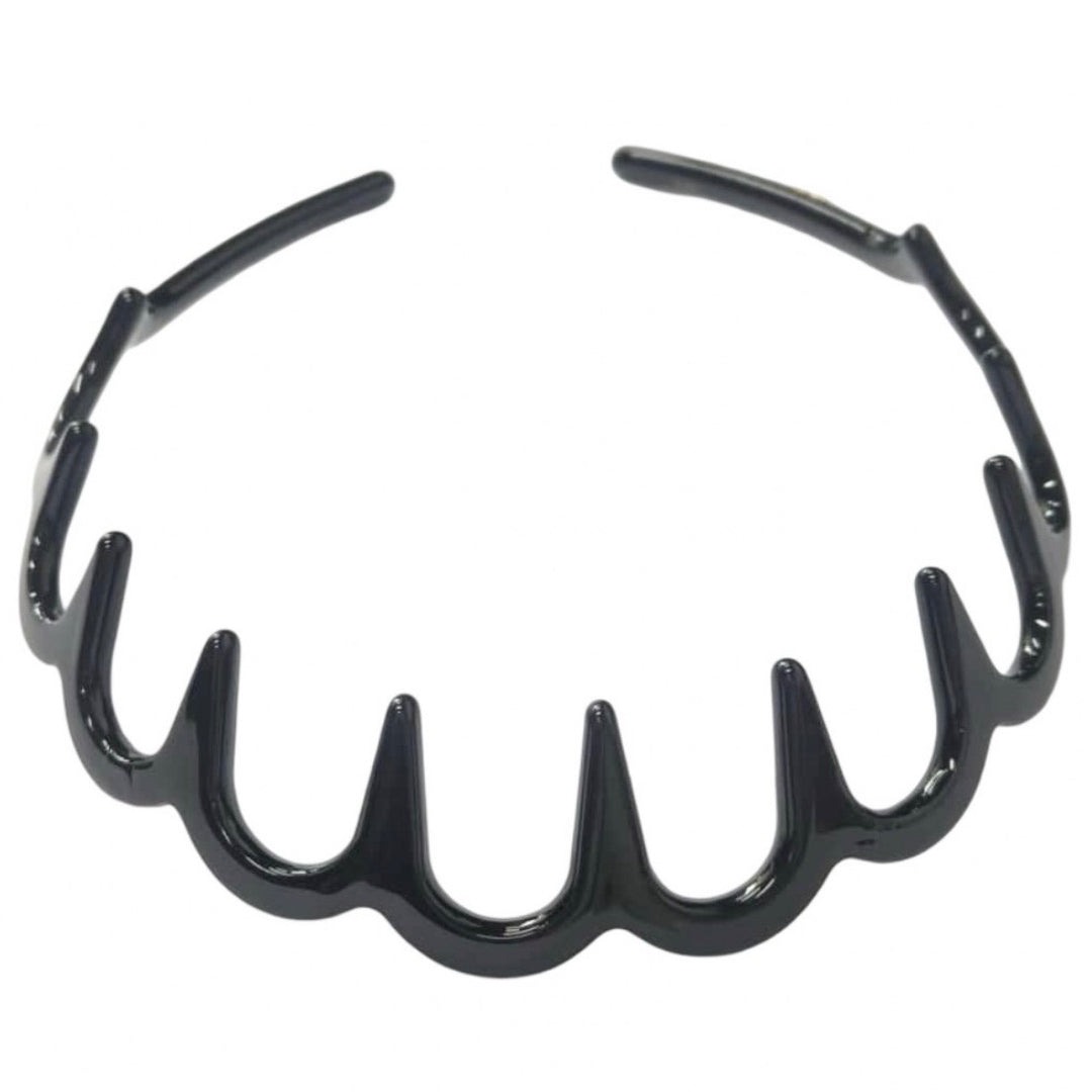 WS Cellulose Acetate Ondine Headband - Black - Hero