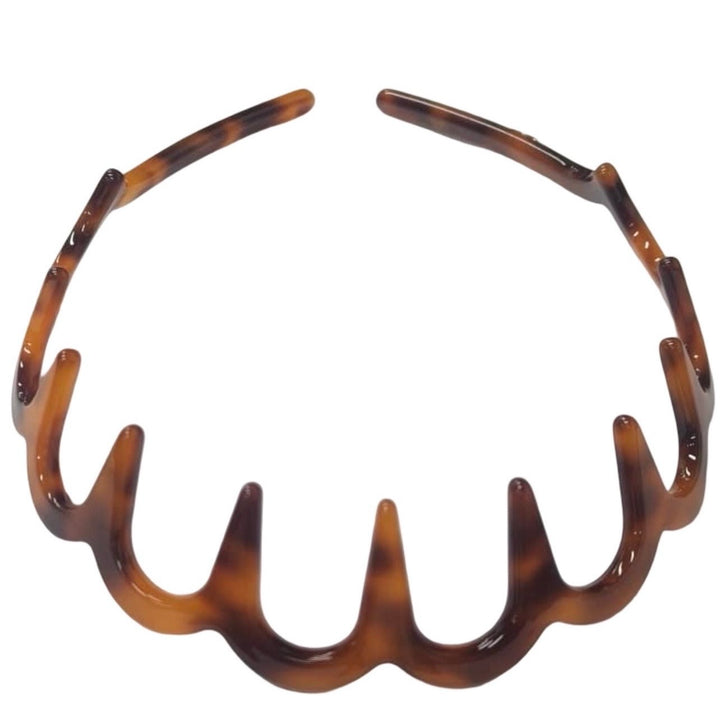 WS Cellulose Acetate Ondine Headband - Classic Brown - Hero