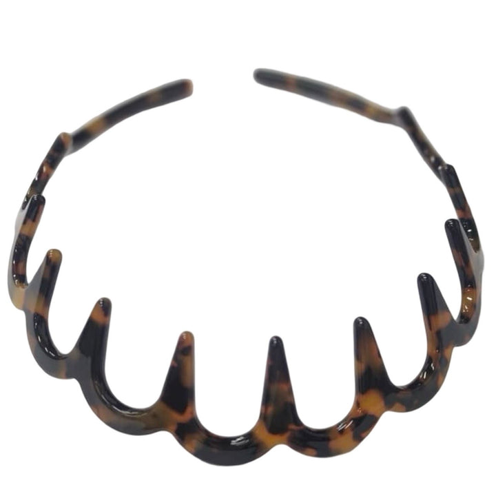 WS Cellulose Acetate Ondine Headband - Gaia Tortoise - Hero