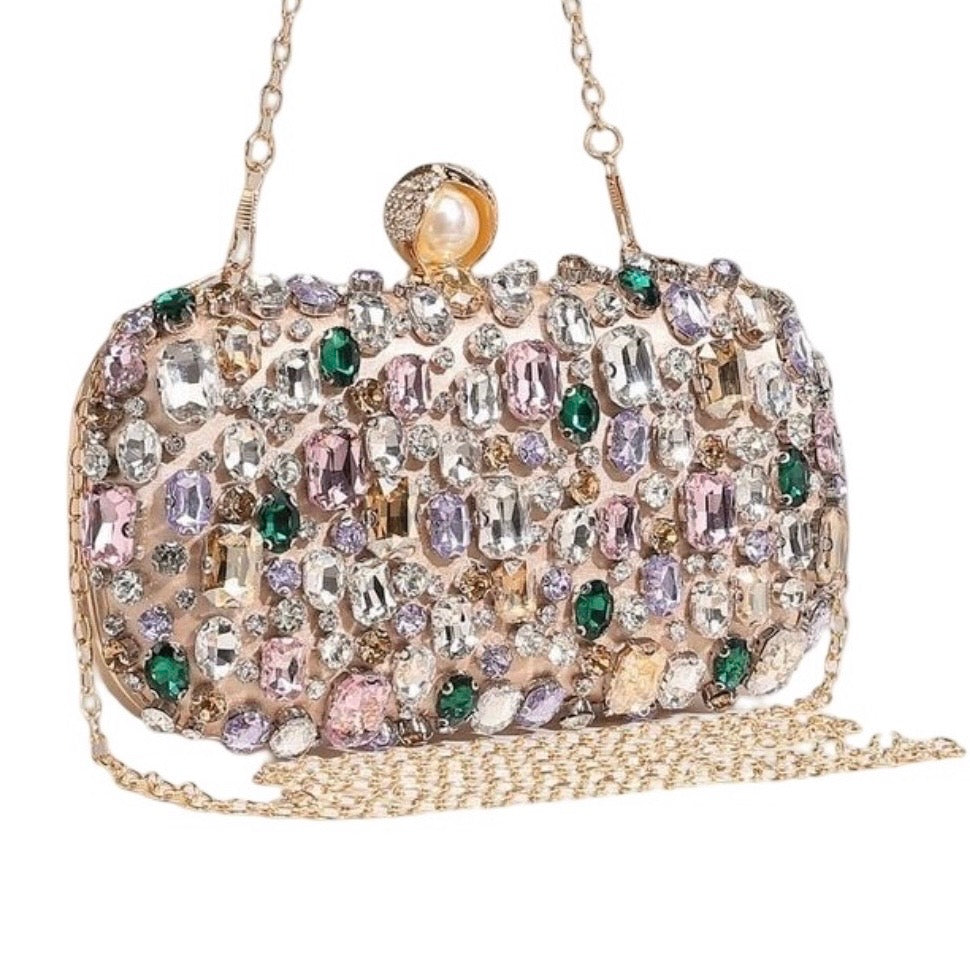 WS Opaline Jewel Clutch Bag - Nude - Image 1