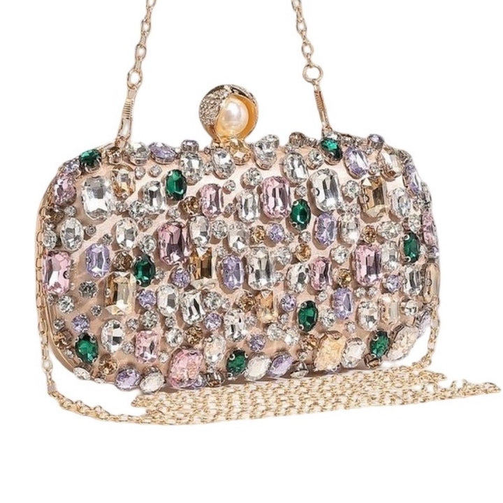 WS Opaline Jewel Clutch Bag - Nude - Image 1