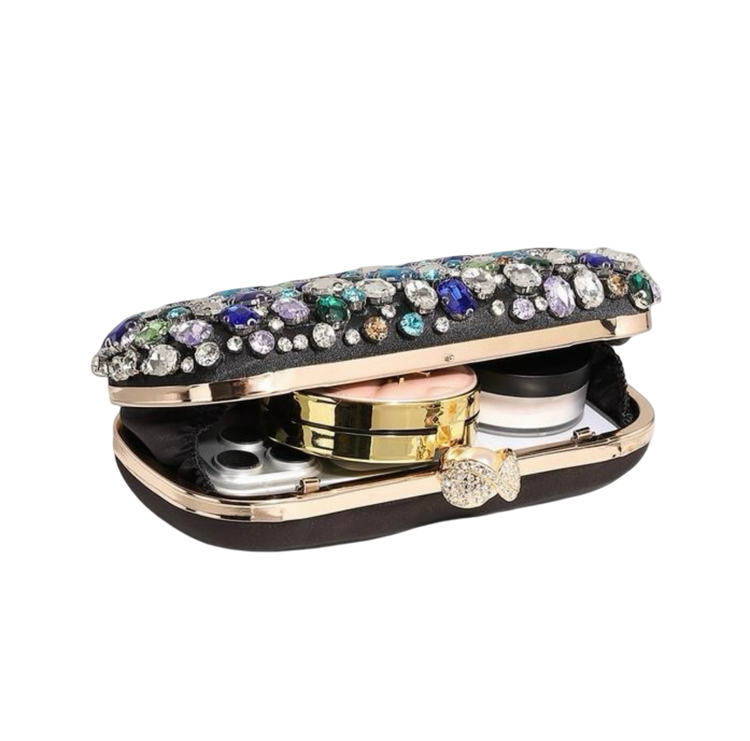 WS Opaline Jewel Clutch Bag - Black - Image 1