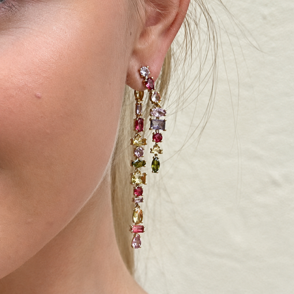 Opera Earrings - Red - Image 1