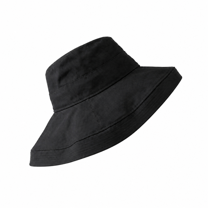 WS Oversized Brim Bucket Cottonblend Hat - Black - Hero