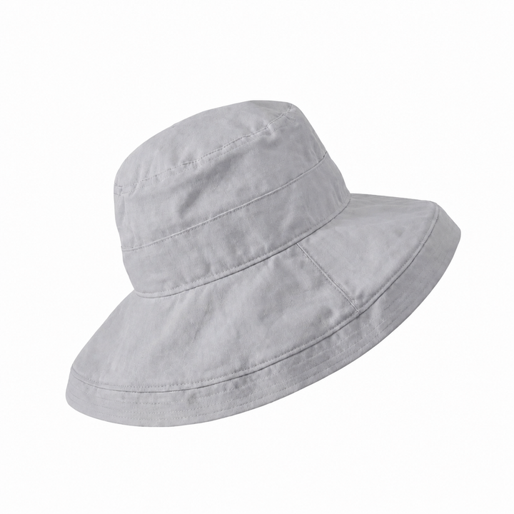 WS Oversized Brim Bucket Cottonblend Hat - French Grey - Hero